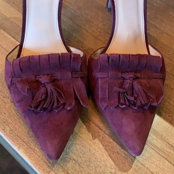 J.Crew Burgundy Suede Pumps sz.9 - Picture 3 of 4